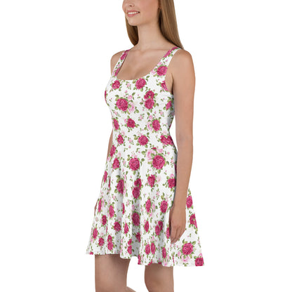 Pink Roses Floral Dress