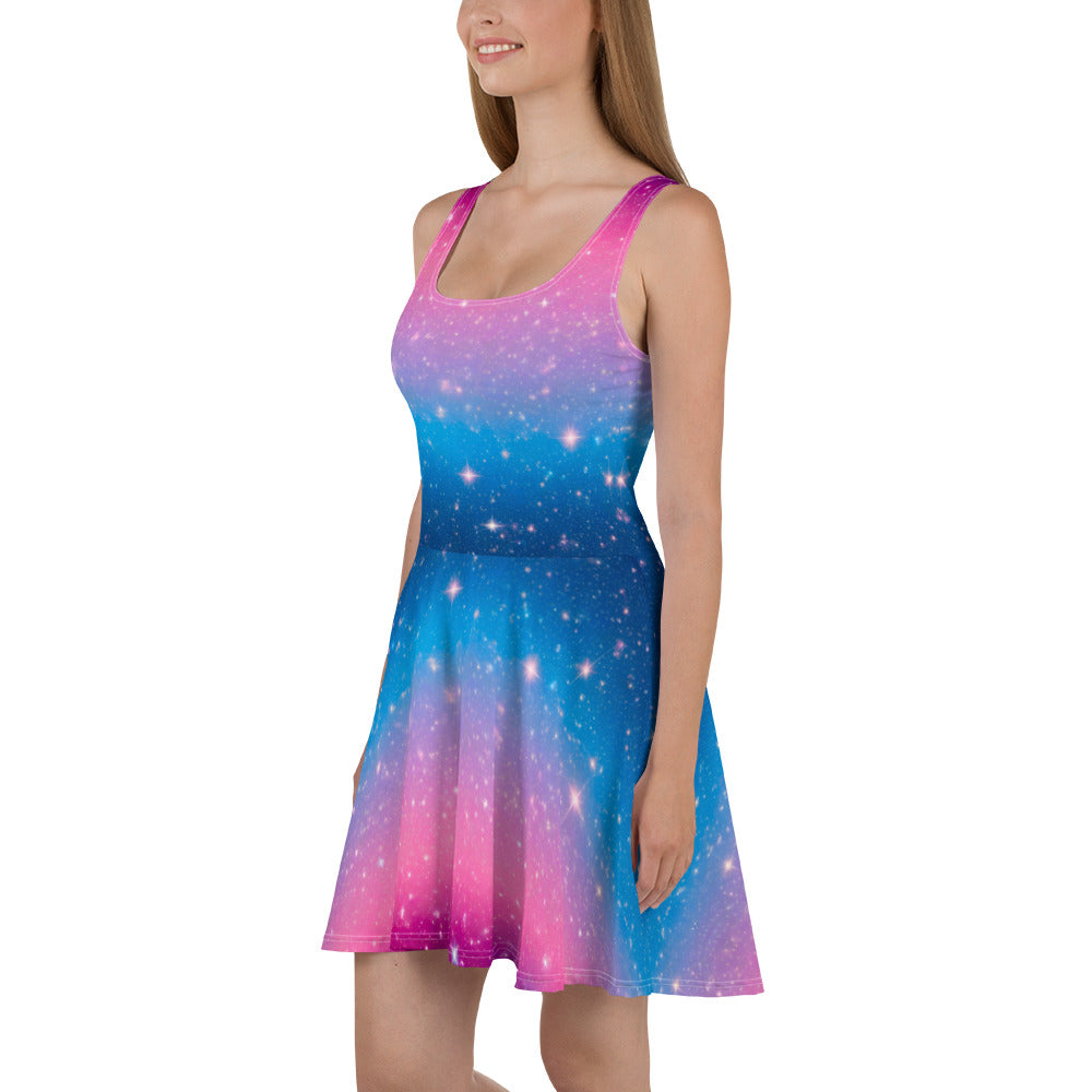 Stars on Pink and Blue Dress