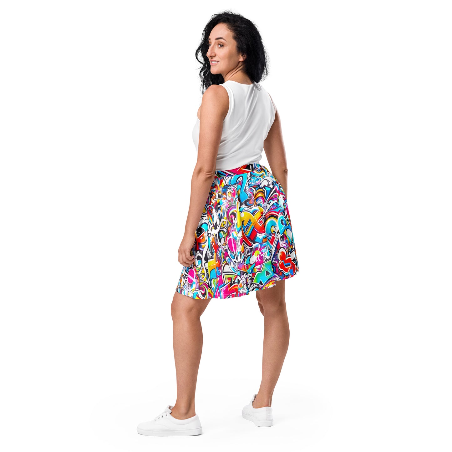 Colorful Graffiti Art Skirt