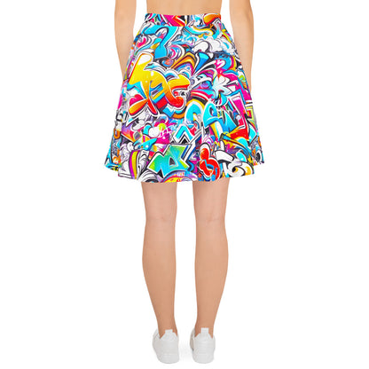 Colorful Graffiti Art Skirt