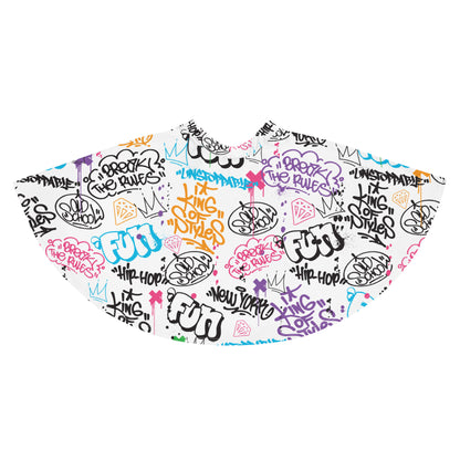 White Graffiti Art Skirt