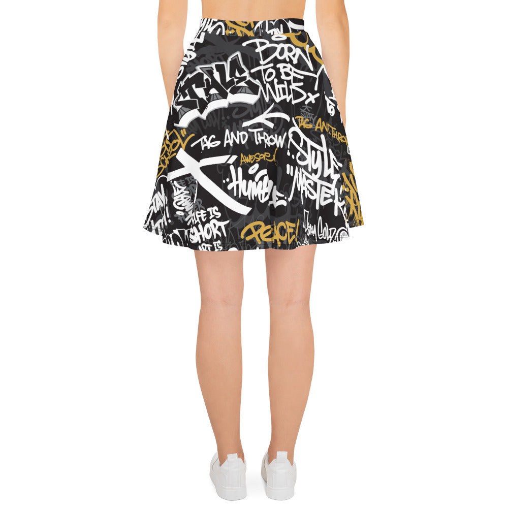 Captions Graffiti Art Skirt