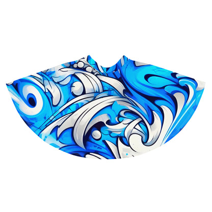 Blue Graffiti Art Skirt