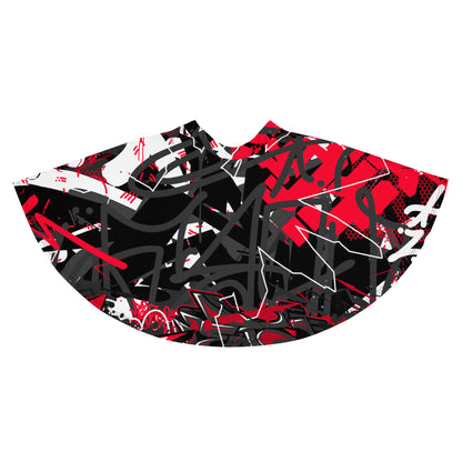 Black and Red Graffiti Art Skirt