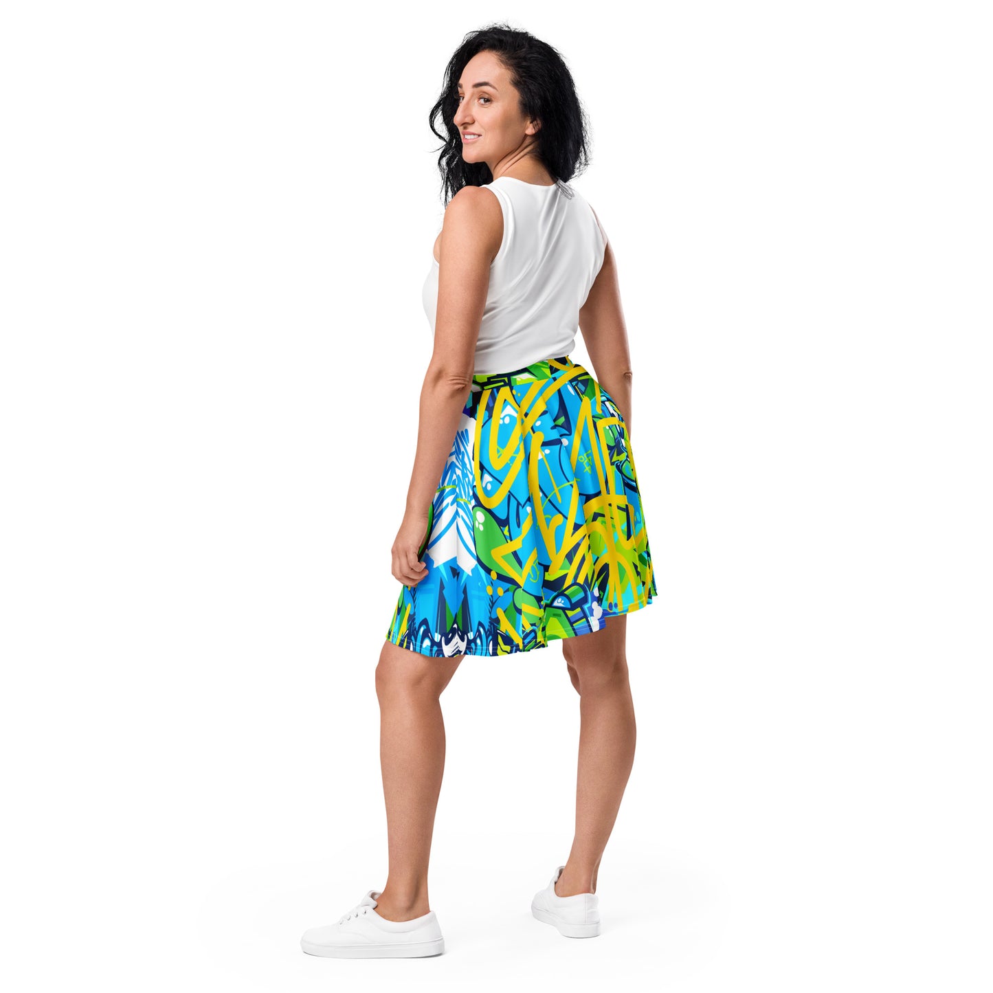 Bright Graffiti Art Skirt