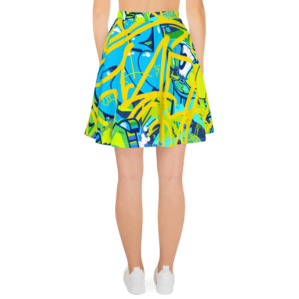 Bright Graffiti Art Skirt