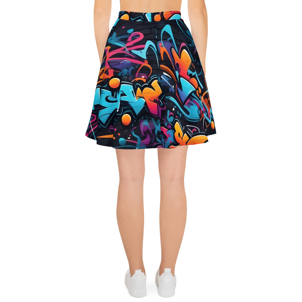 Bad Neighborhood Graffiti Art Skirt