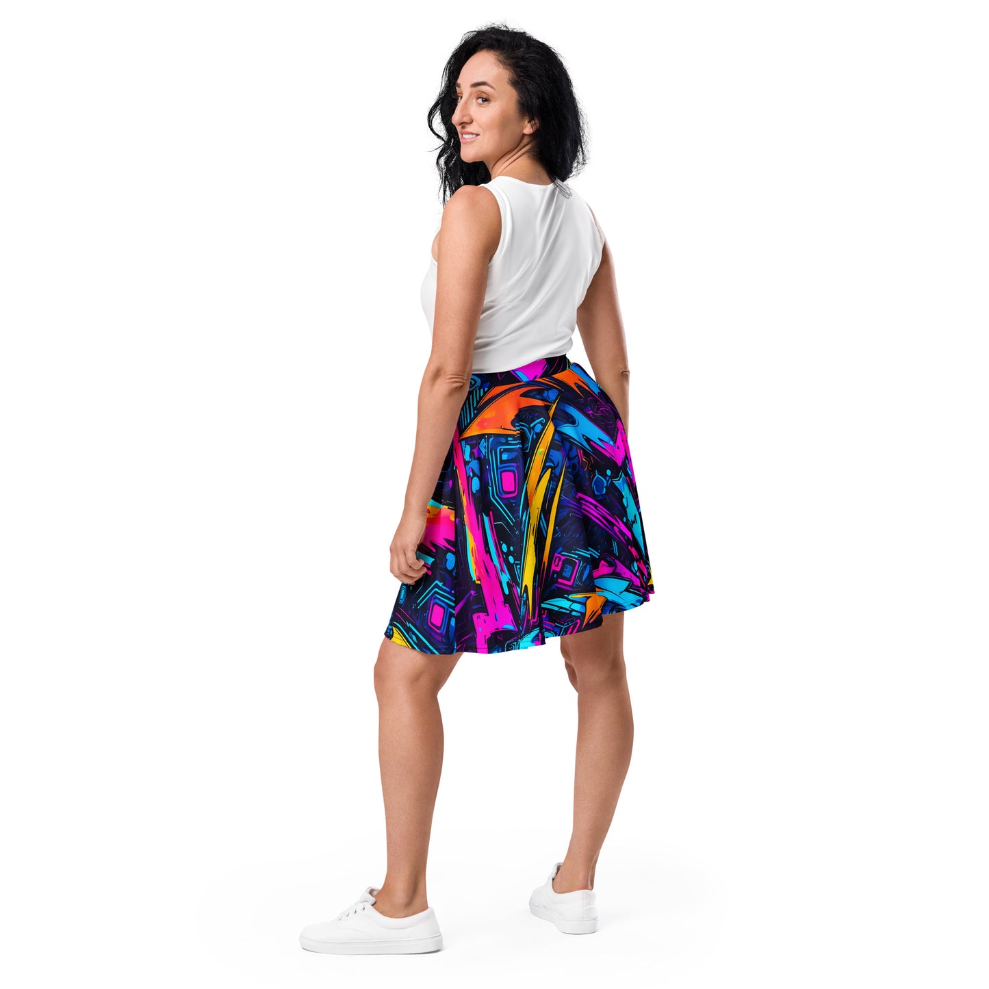 Lightning Graffiti Art Skirt