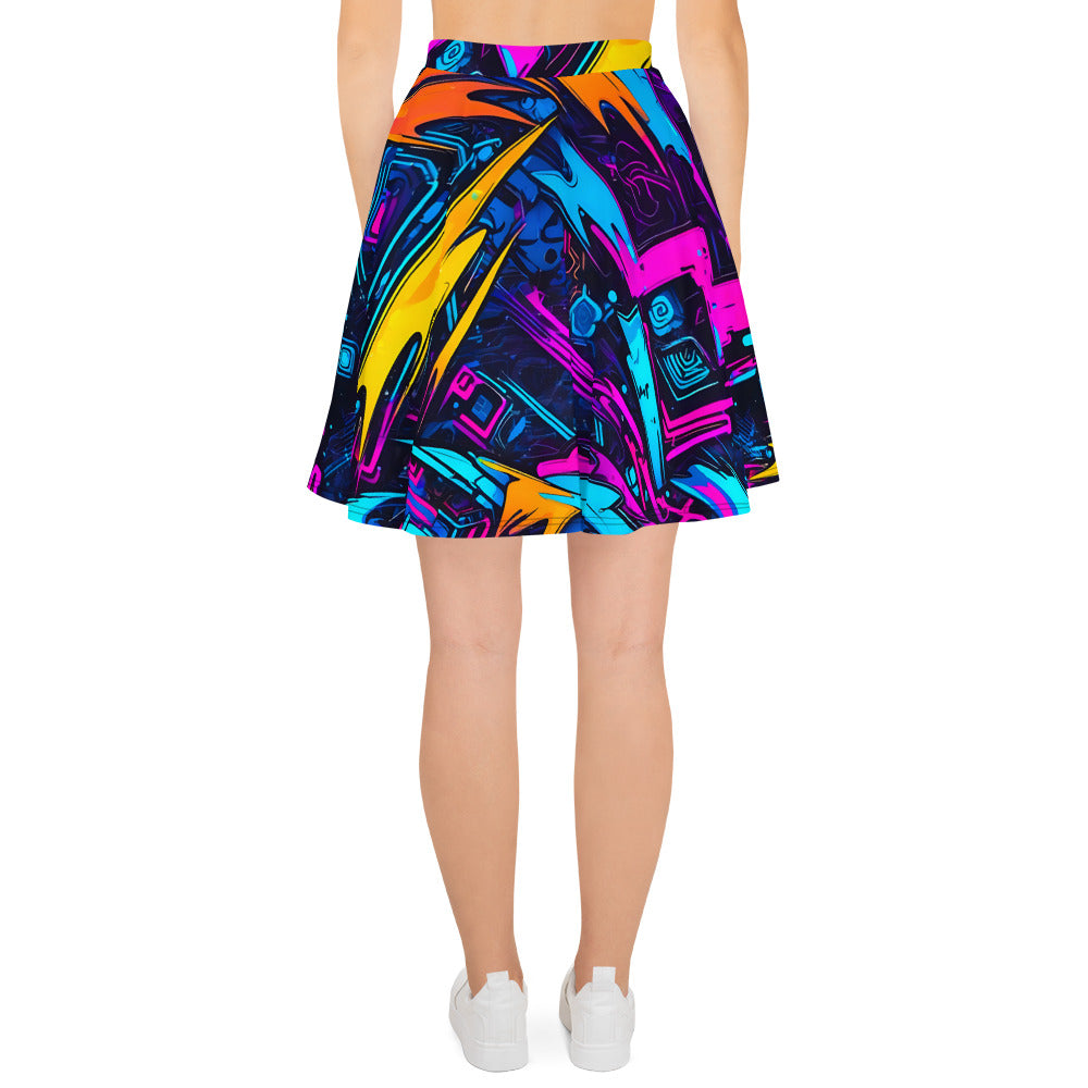 Lightning Graffiti Art Skirt