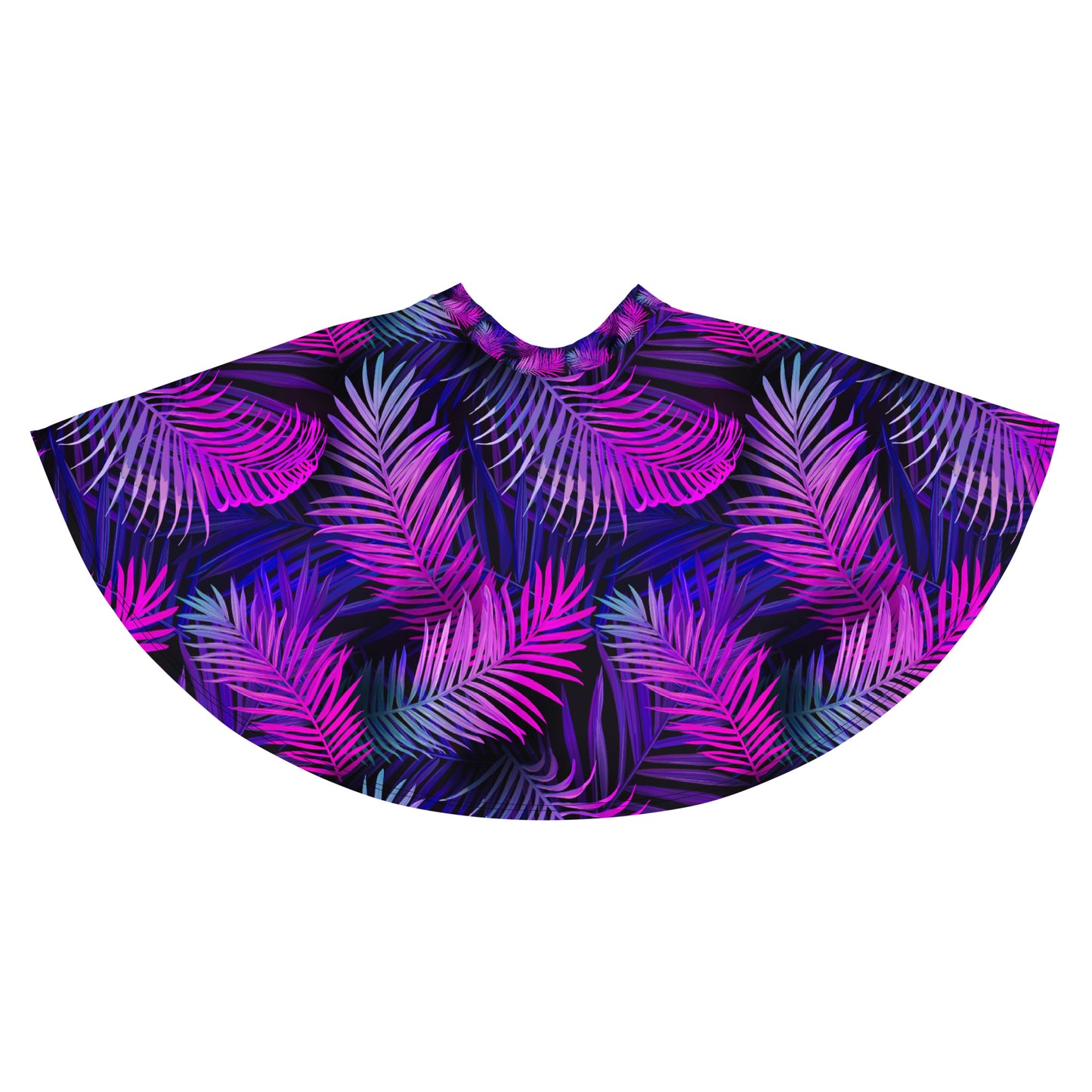 Purple Tropical Floral Skirt