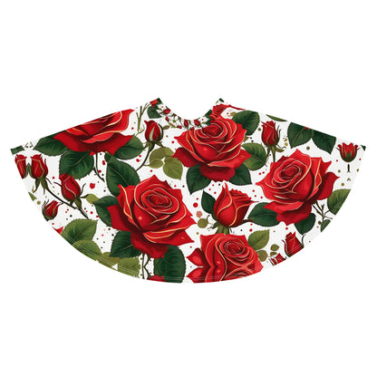 Red Roses Floral Skirt