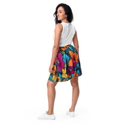 Colorful Flowers Floral Skirt