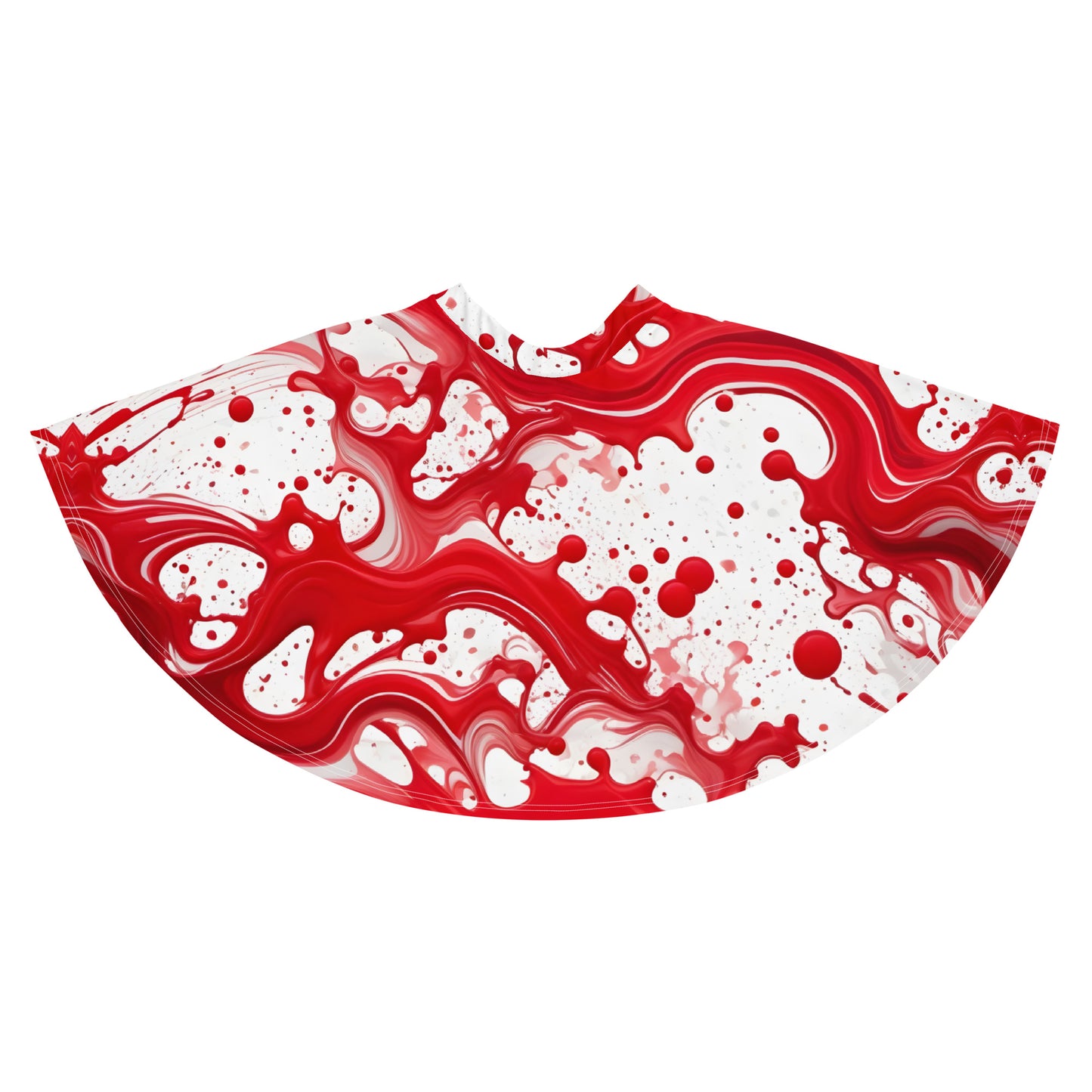 Red Paint Splash Art Skirt