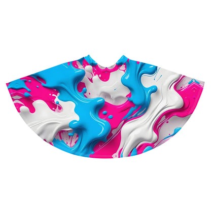 Blue and Pink Splash Art Skirt