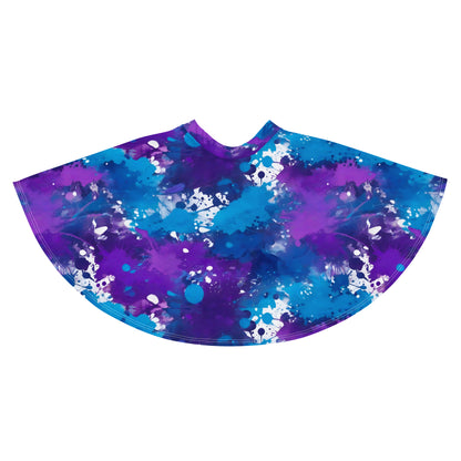 Blue and Purple Splash Art Skirt