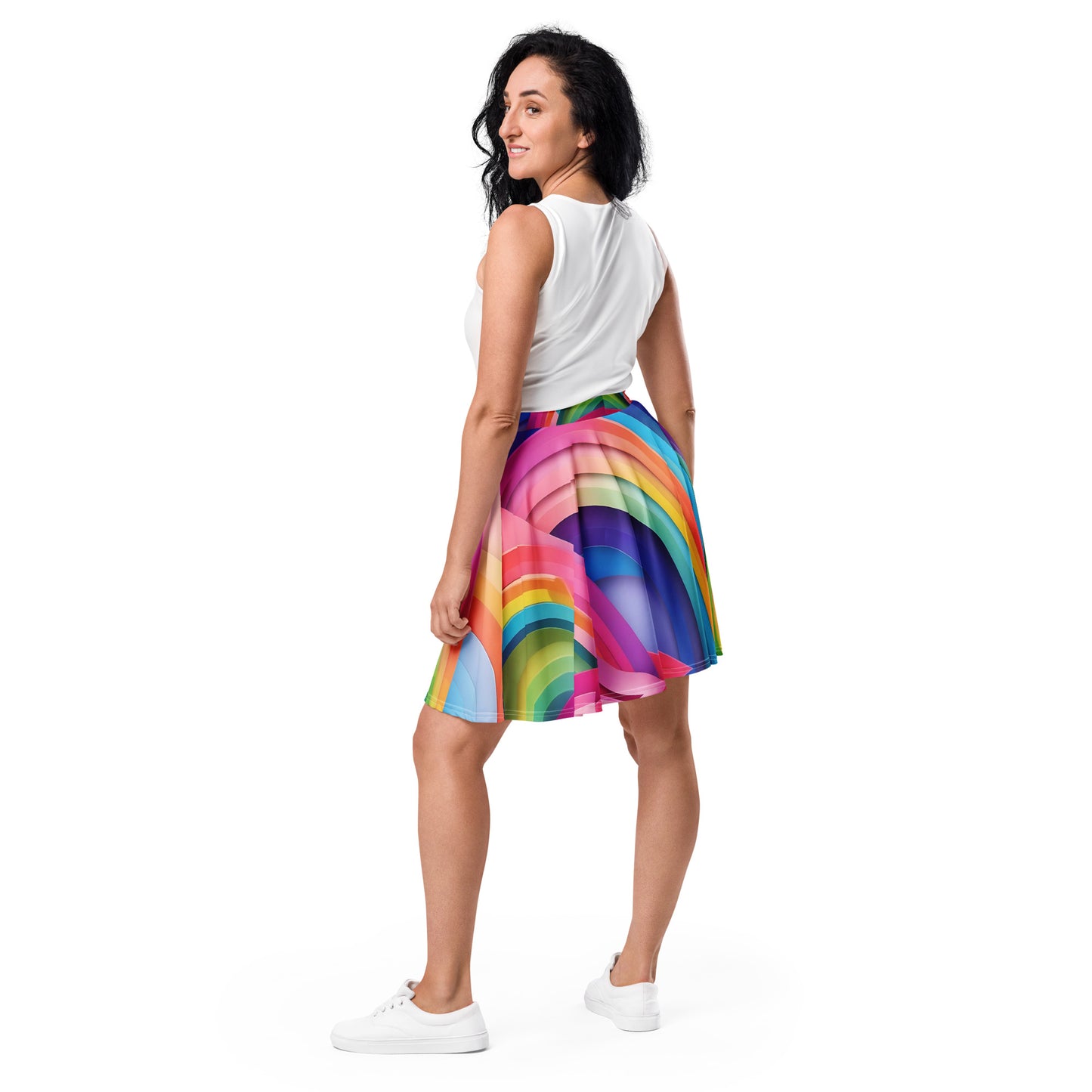 Rainbow Abstract Skirt