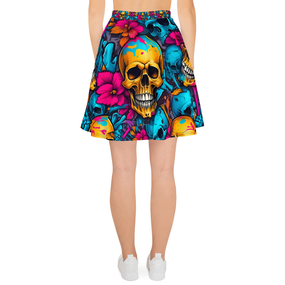 Colorful Skulls Skirt