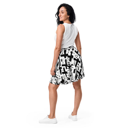 Black X on White Skirt