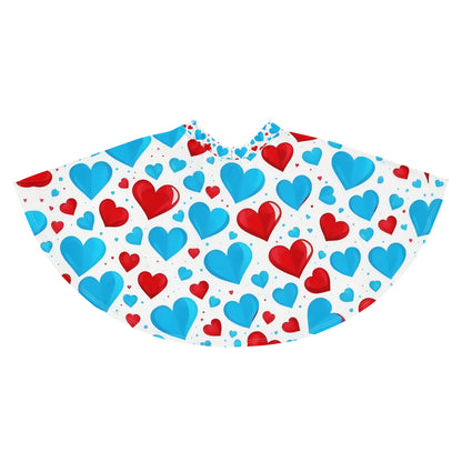 Red and Blue Hearts Cute Skirt