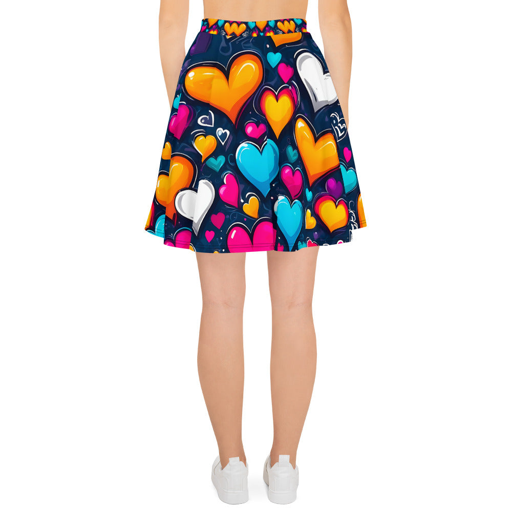 Colorful Hearts Skirt