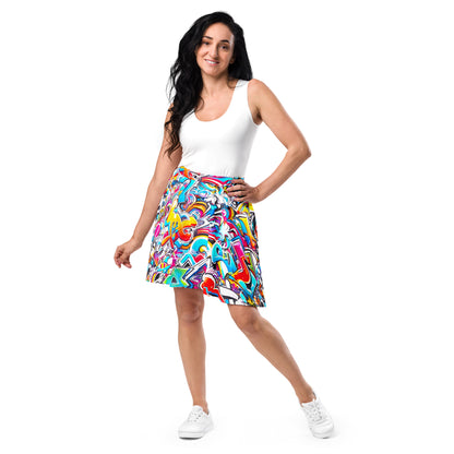 Colorful Graffiti Art Skirt