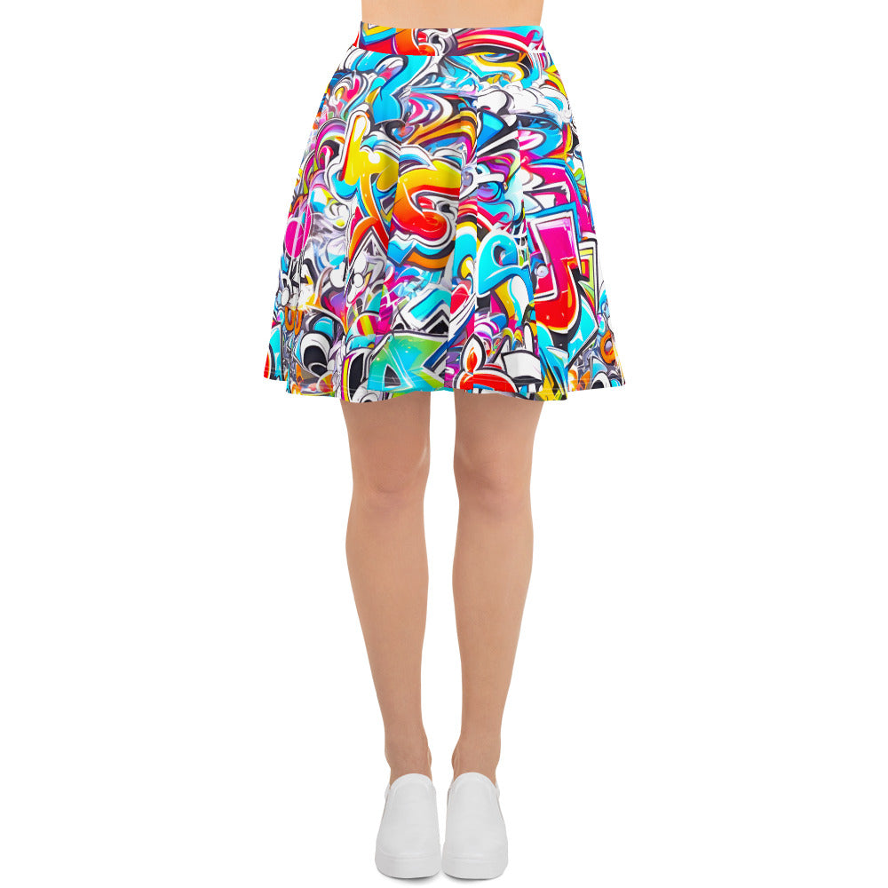 Colorful Graffiti Art Skirt