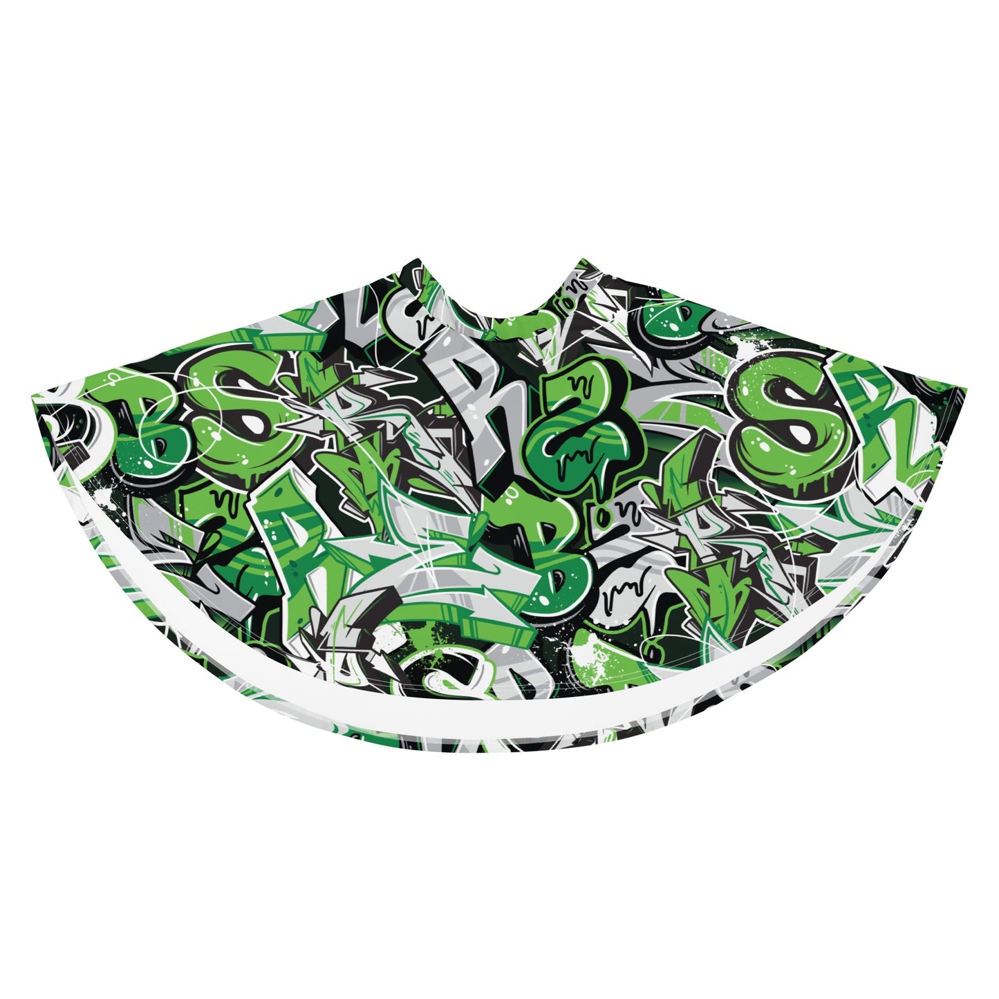 Green Graffiti Art Skirt