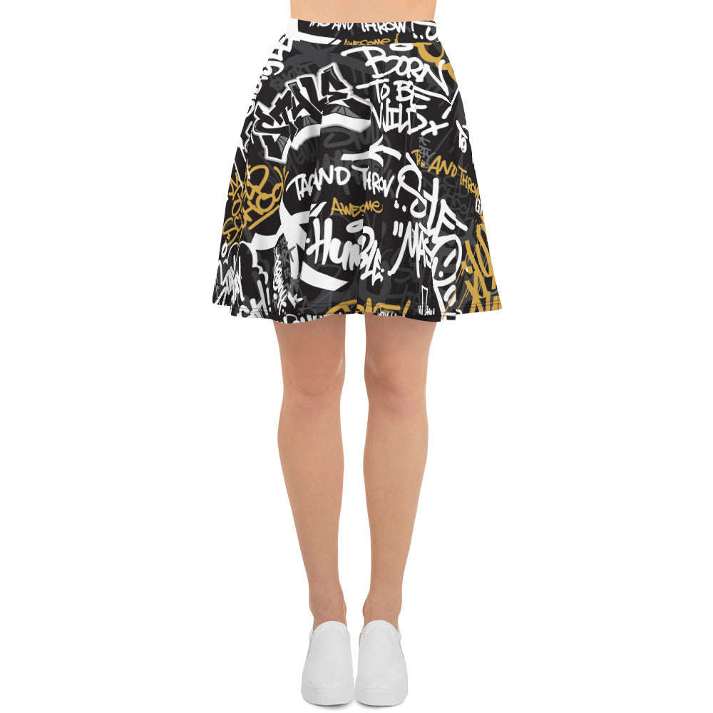 Captions Graffiti Art Skirt