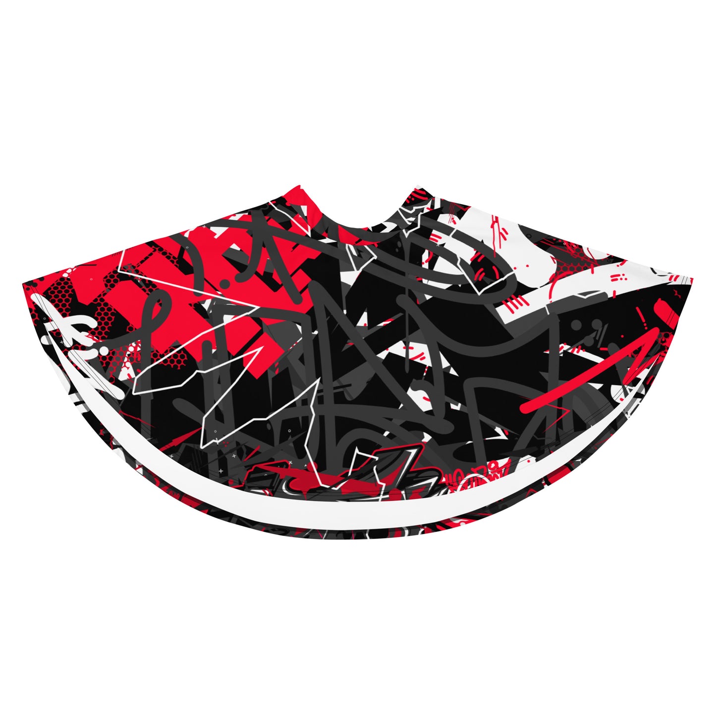 Black and Red Graffiti Art Skirt