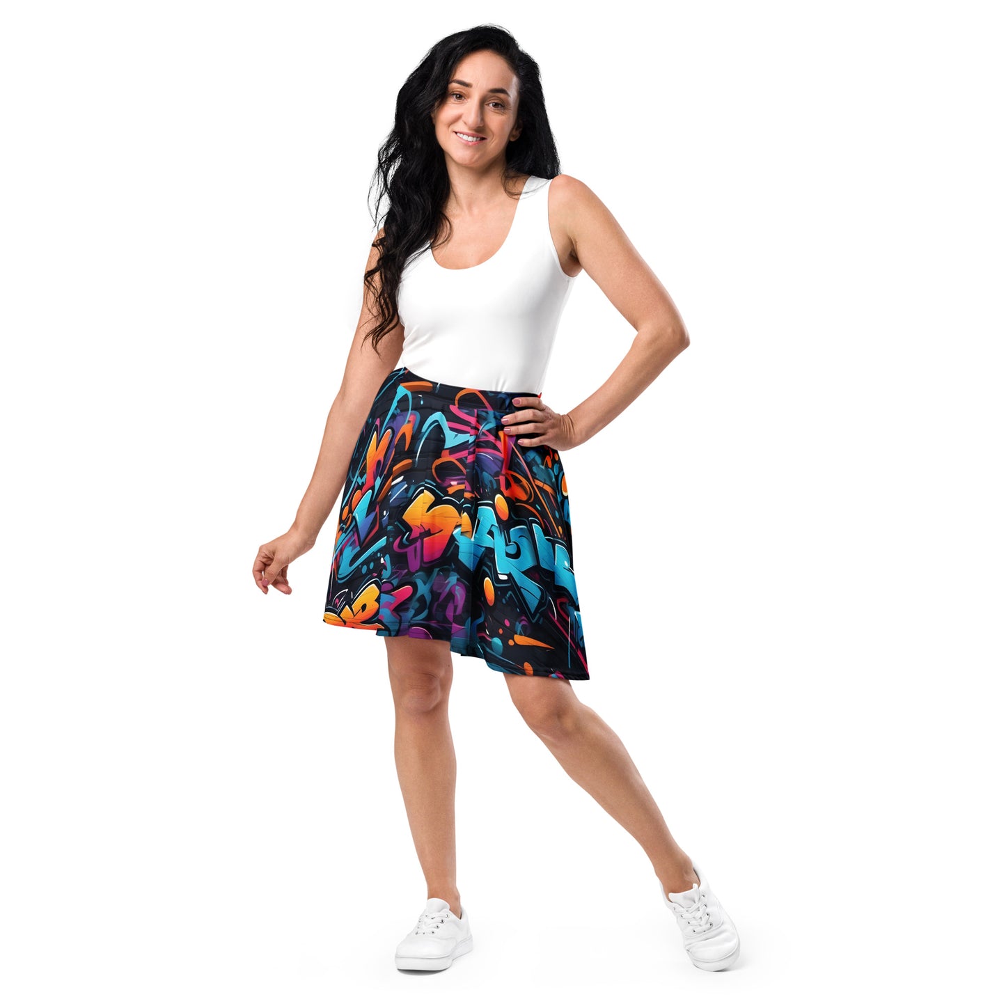 Bad Neighborhood Graffiti Art Skirt