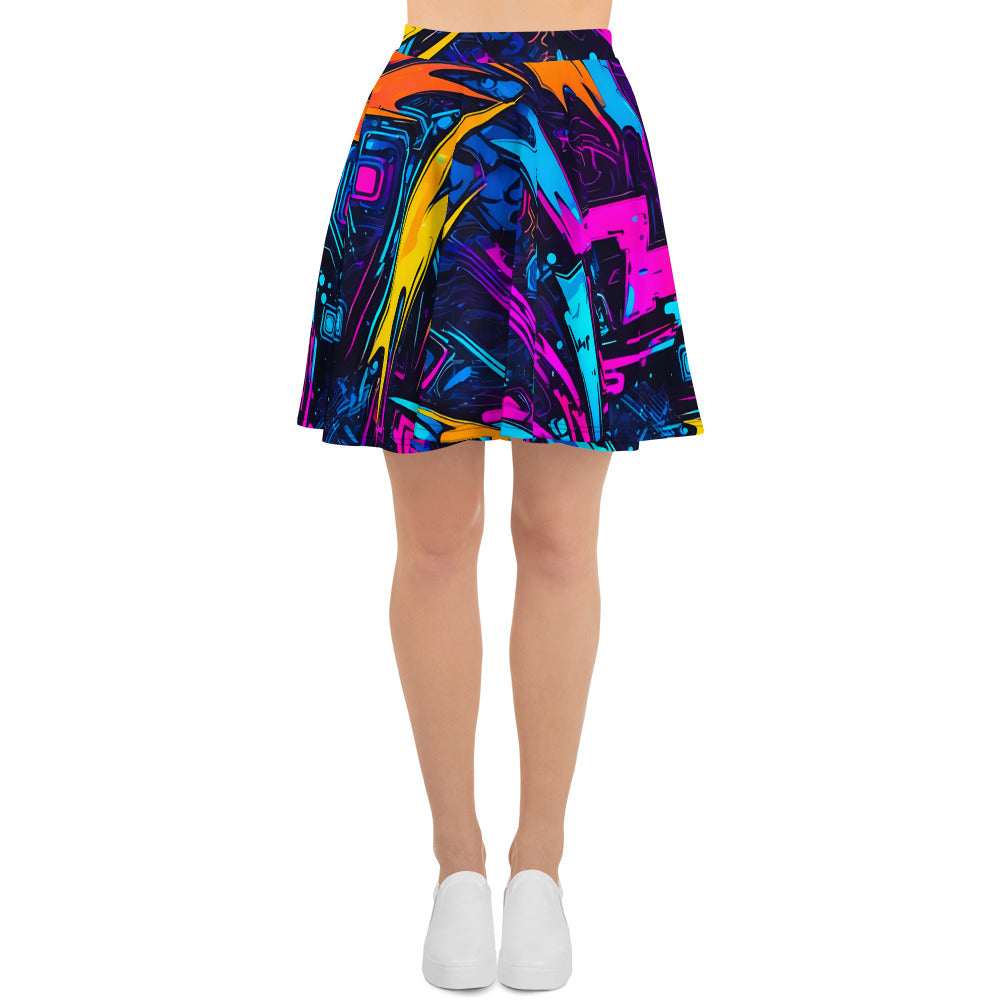 Lightning Graffiti Art Skirt