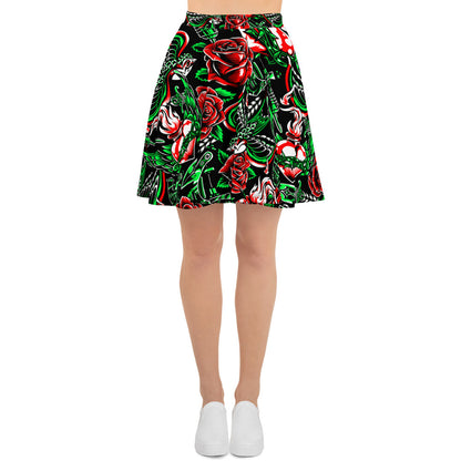 Rose and Bird Floral Skirt