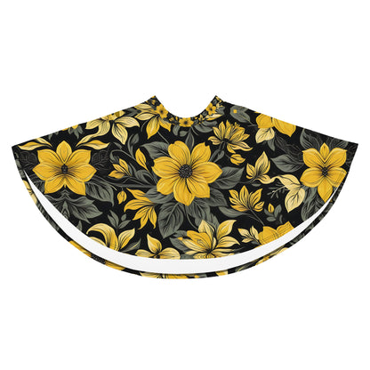 Black and Yellow Floral Skirt