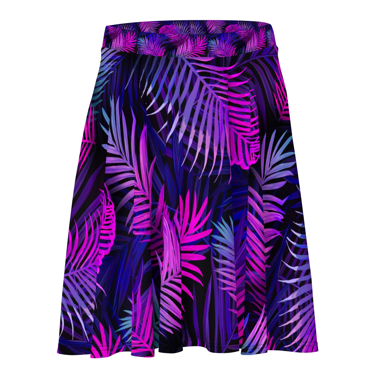 Purple Tropical Floral Skirt