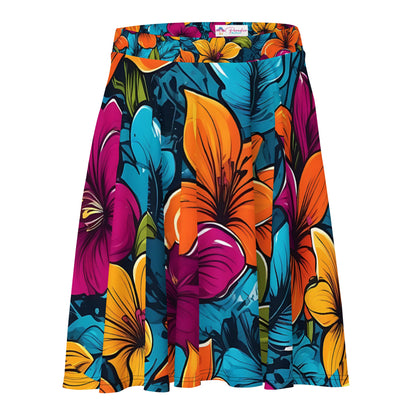 Colorful Flowers Floral Skirt