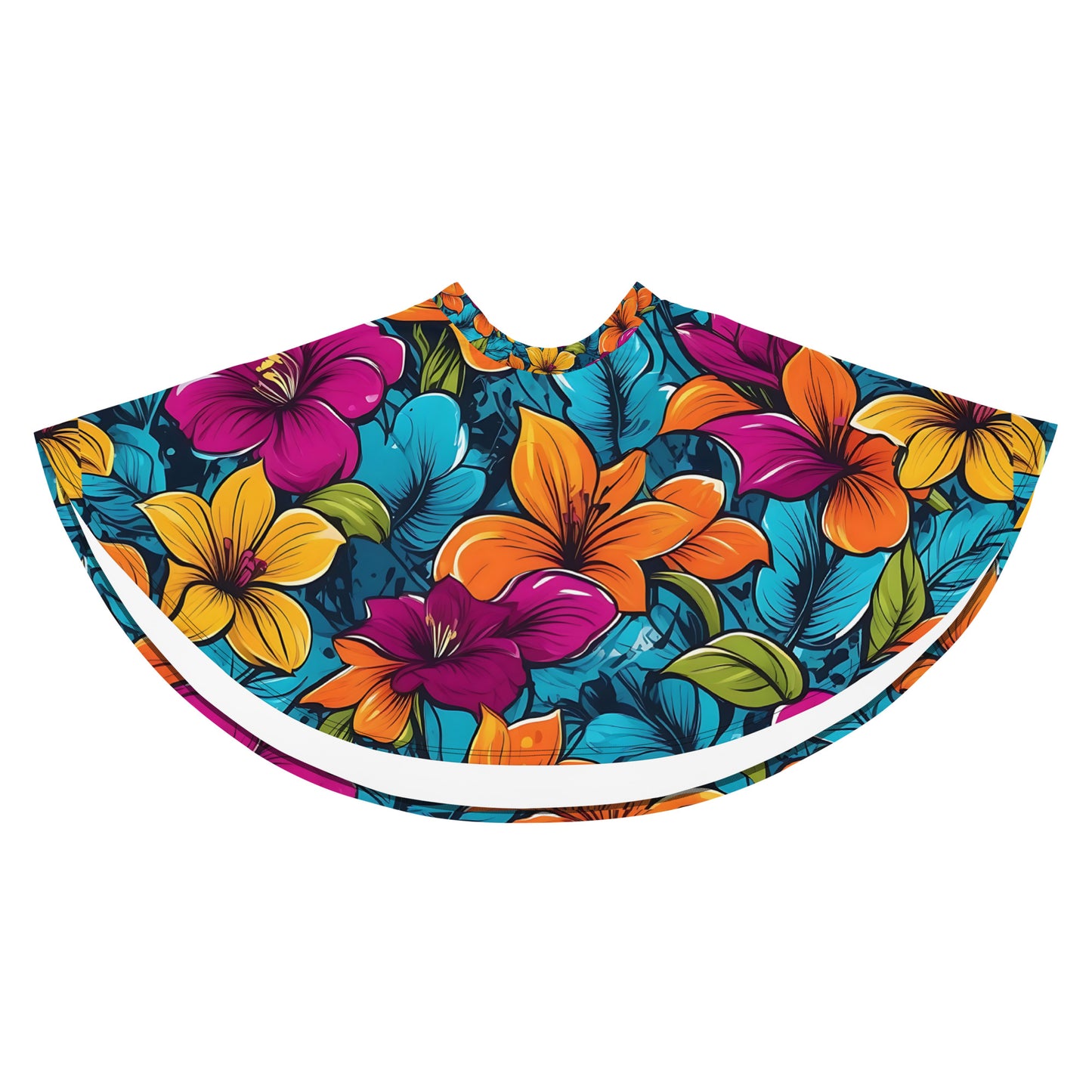 Colorful Flowers Floral Skirt