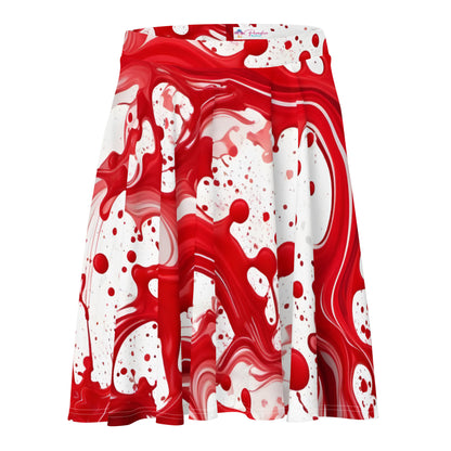 Red Paint Splash Art Skirt