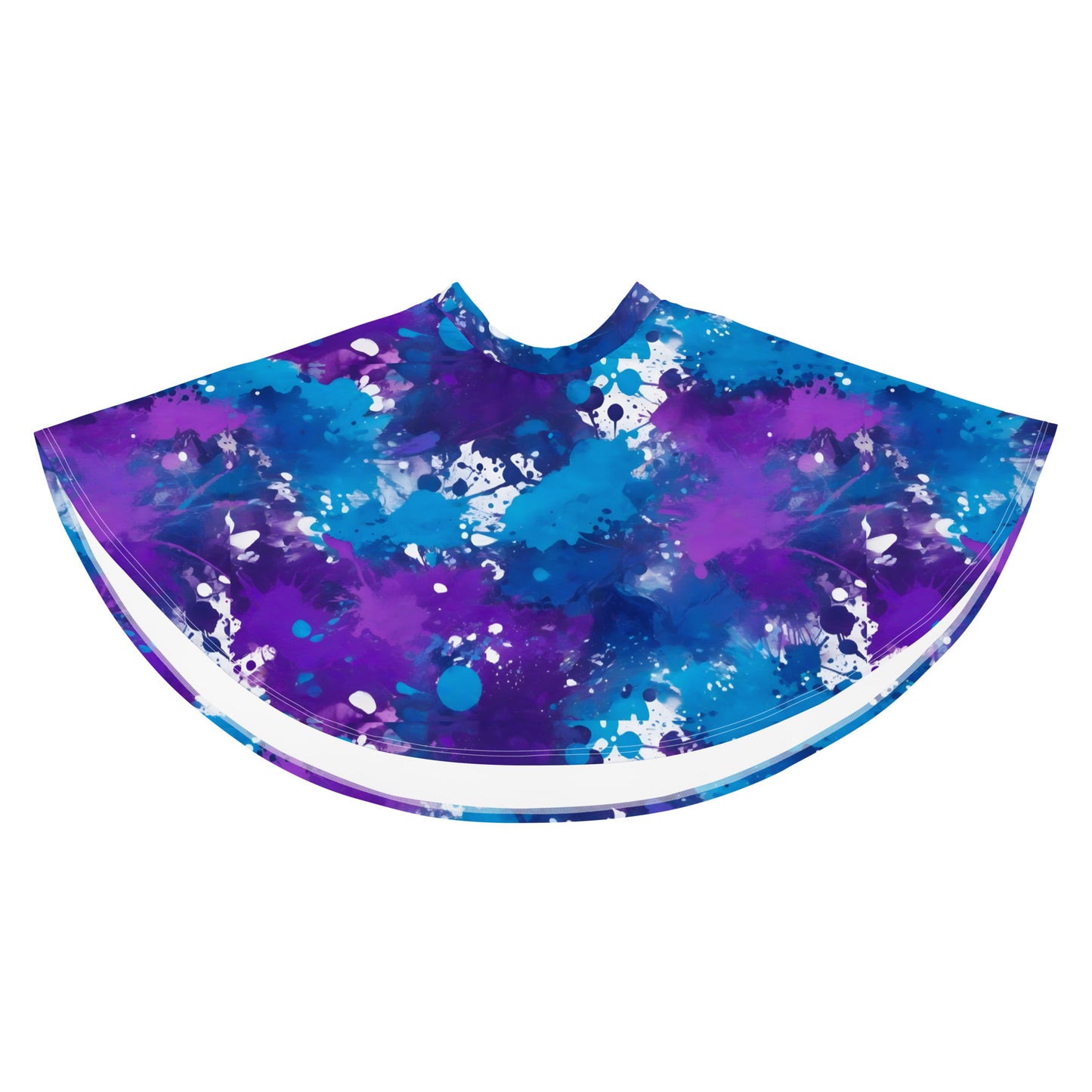 Blue and Purple Splash Art Skirt