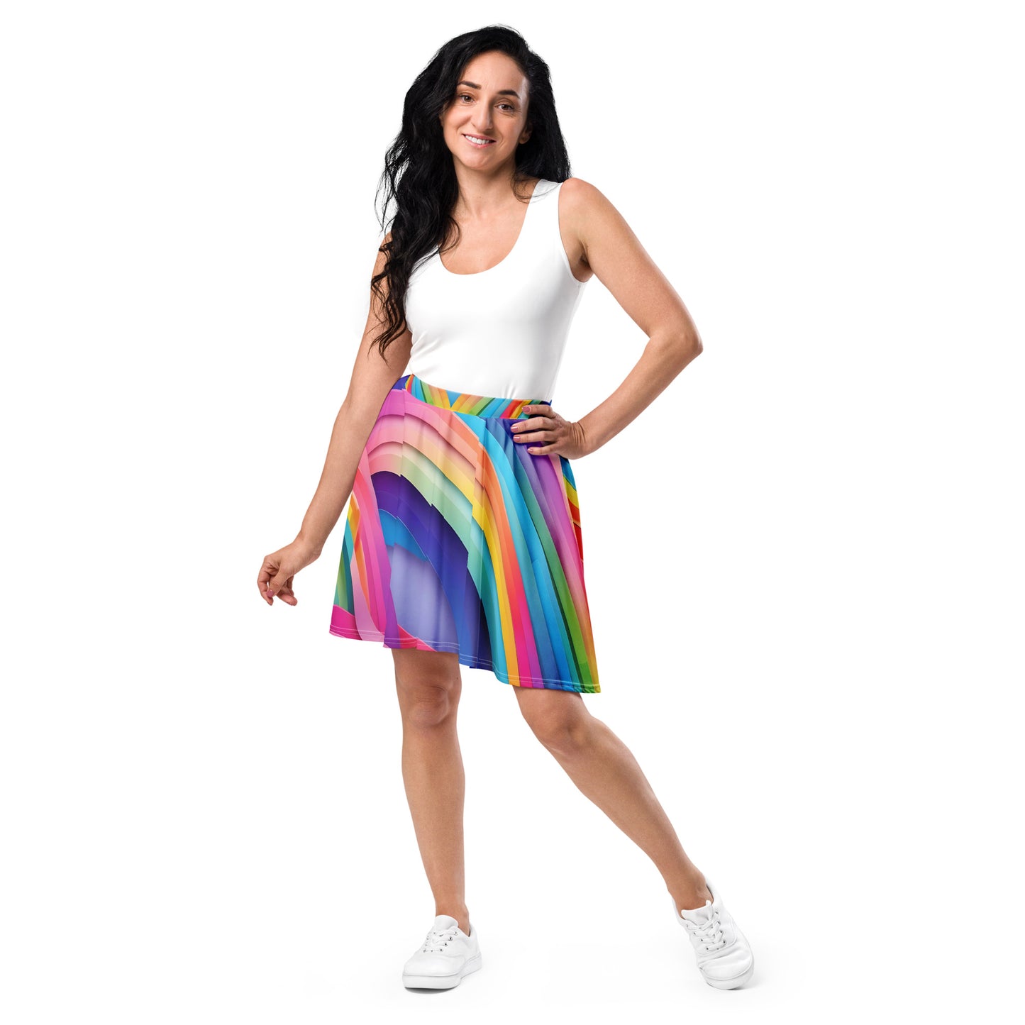 Rainbow Abstract Skirt