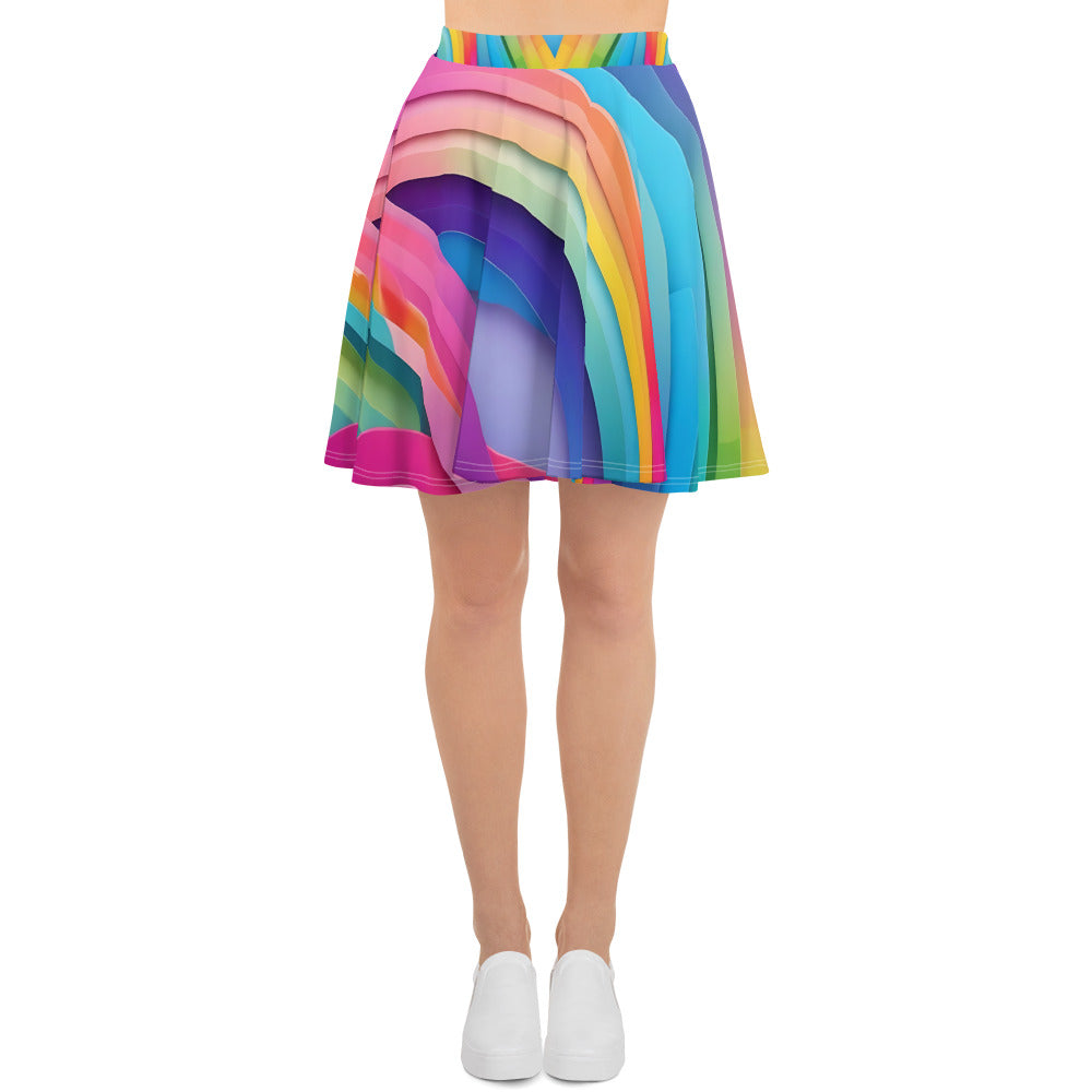 Rainbow Abstract Skirt