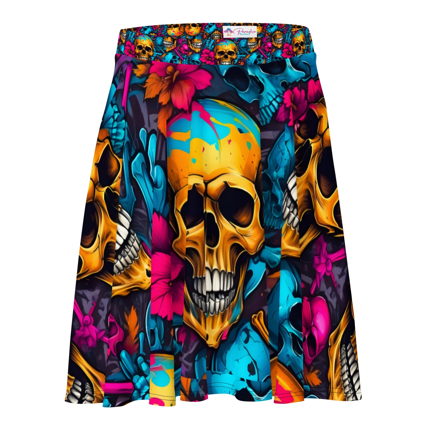 Colorful Skulls Skirt