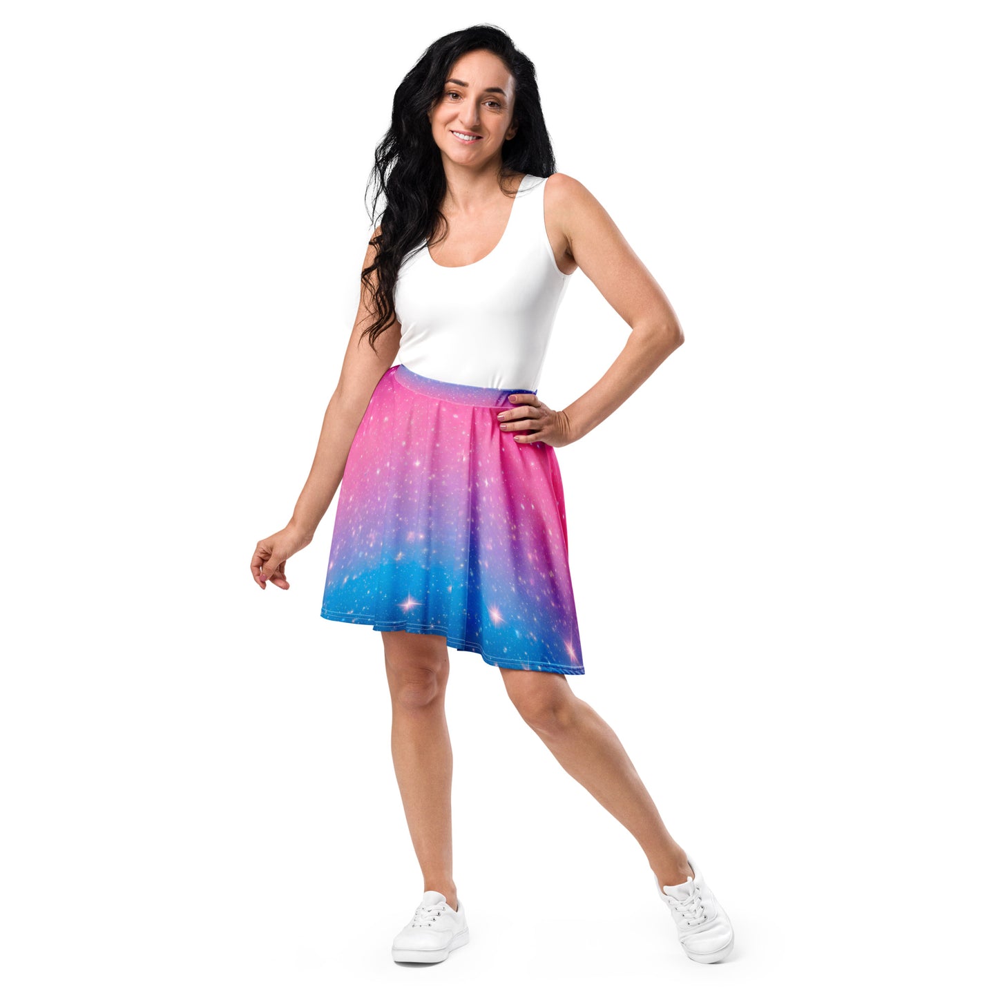 Stars on Pink and Blue Skirt