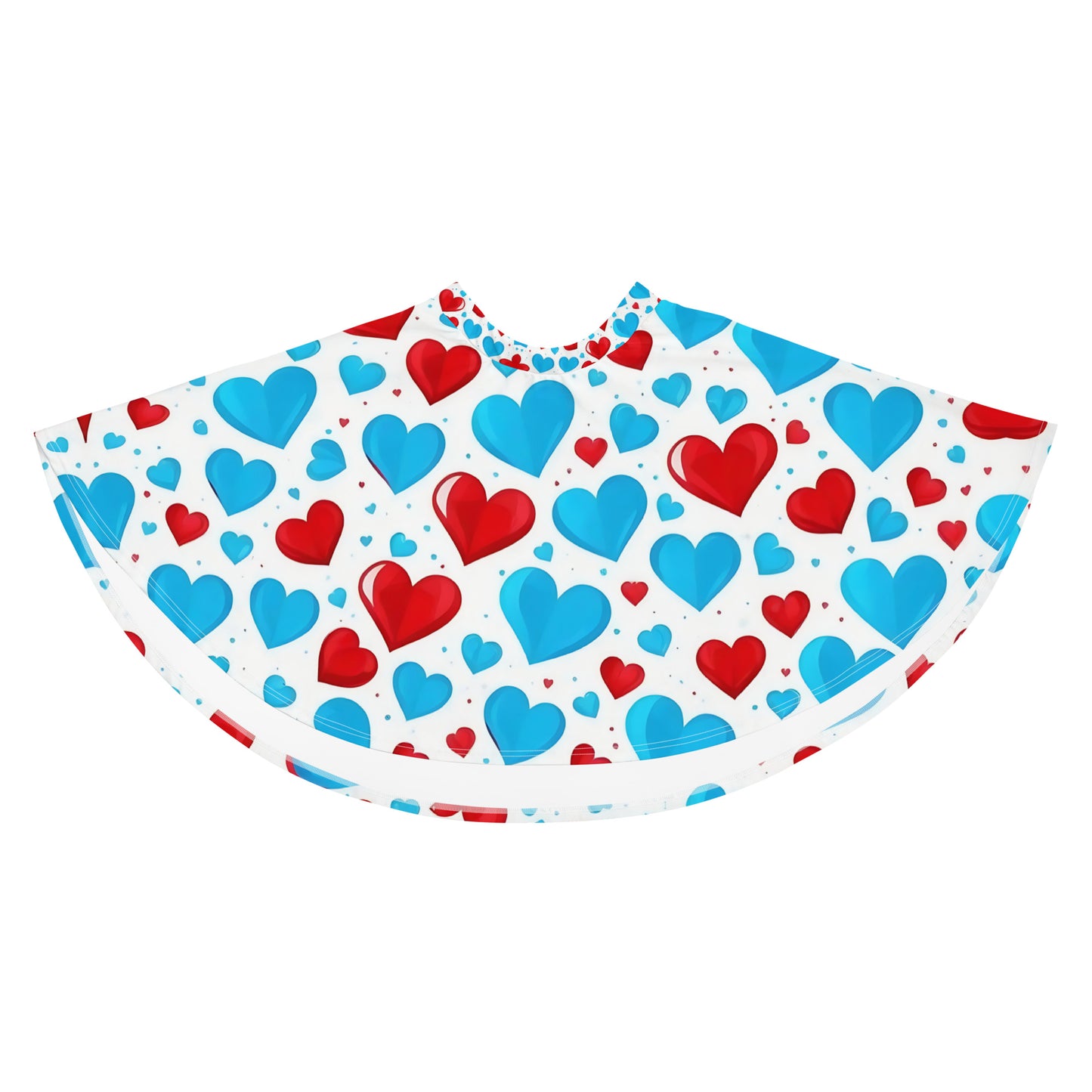 Red and Blue Hearts Cute Skirt