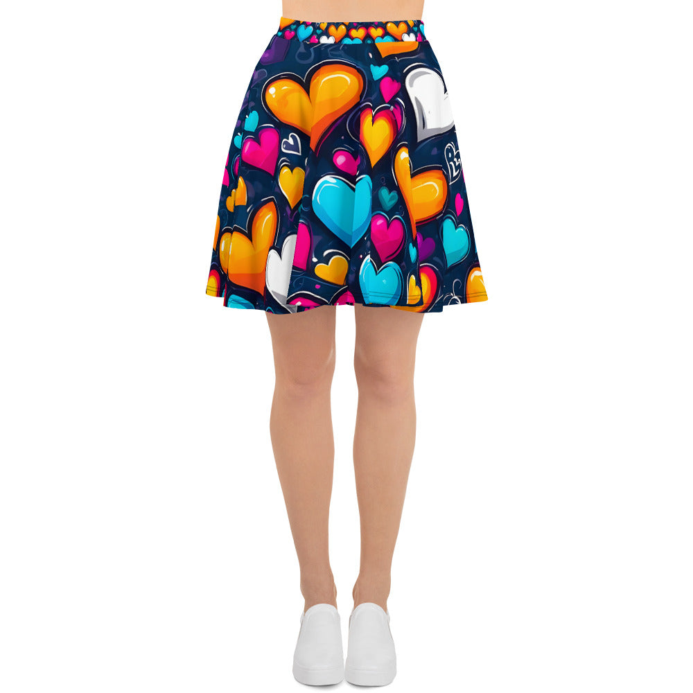 Colorful Hearts Skirt