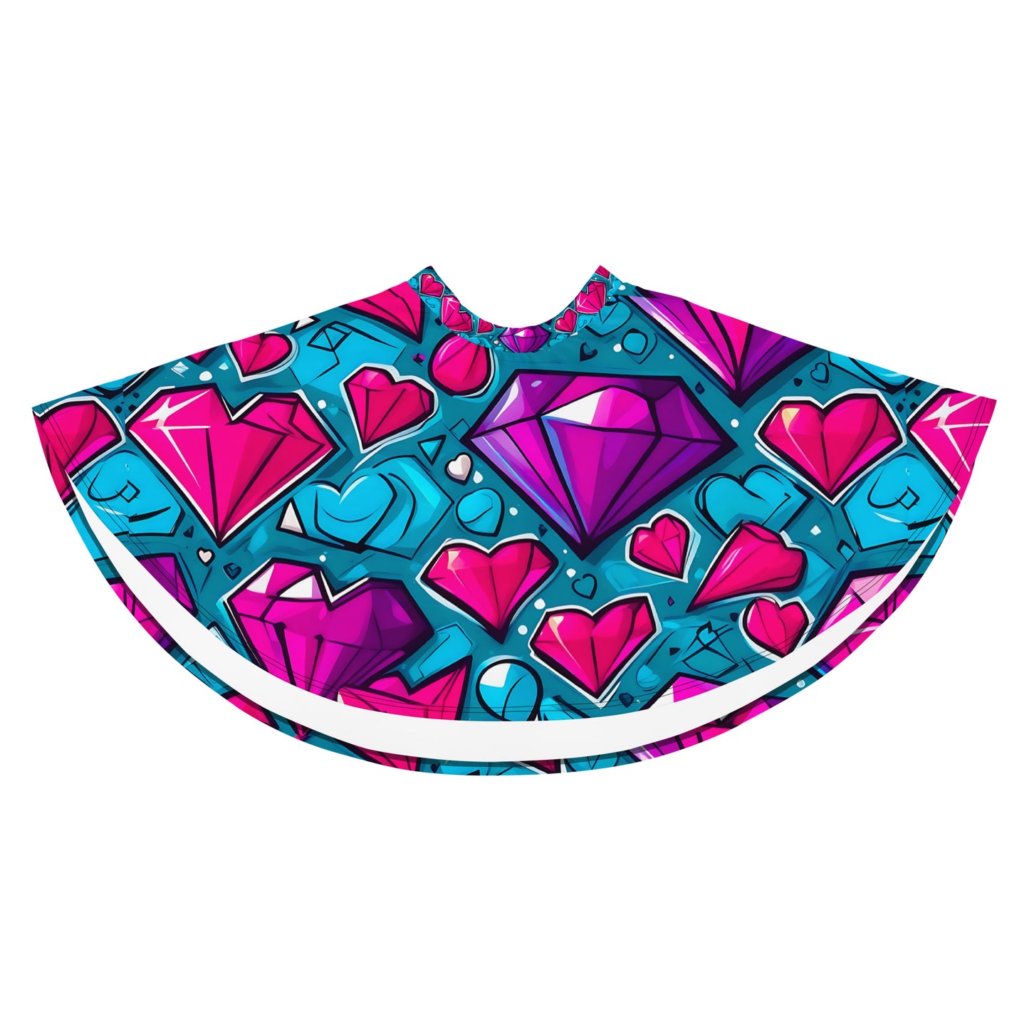 Colorful Diamond Hearts Skirt