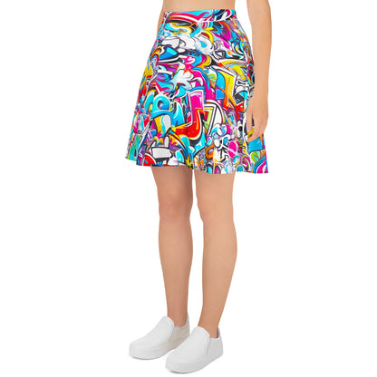 Colorful Graffiti Art Skirt