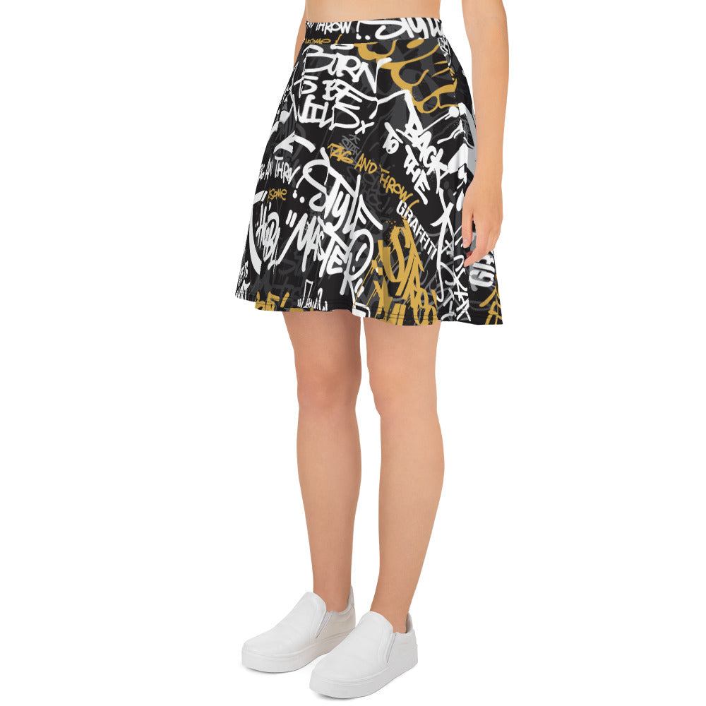 Captions Graffiti Art Skirt