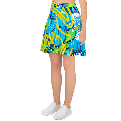 Bright Graffiti Art Skirt