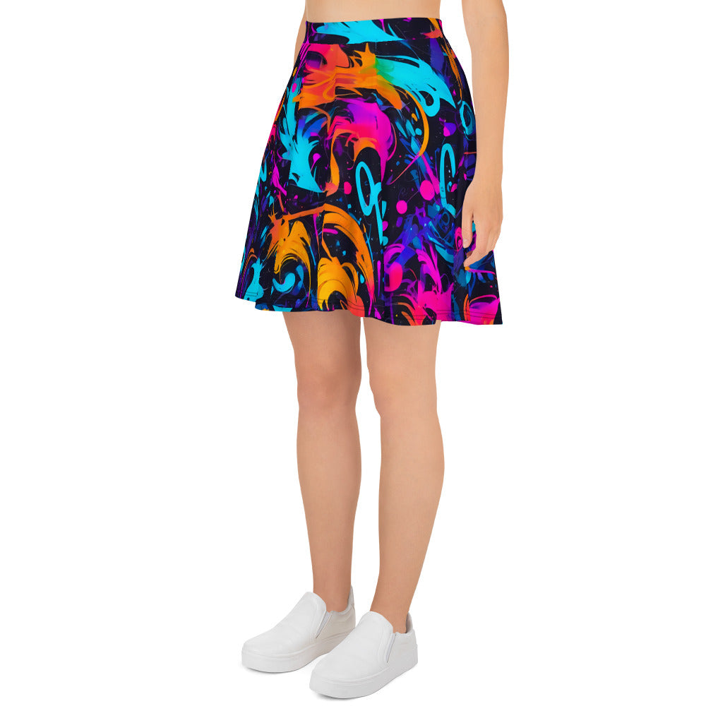 Colors in Graffiti Skirt