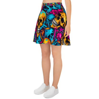 Colorful Skulls Skirt